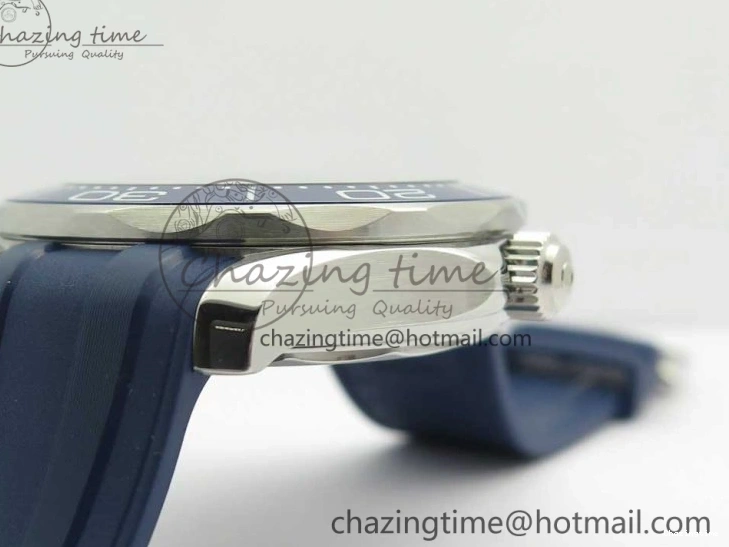 0123 StreetReady 2018 Seamaster Diver 300M VSF 1:1 Best Edition Blue Ceramic Gray Dial on Blue Rubber Strap A8800 V2 (Black Balance Wheel) 7963